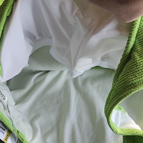 NWT!!! MICHAEL Michael Kors Ribbed One-Shoulder Side-Cutout Swimsuit, Size 14 - Picture 8 of 8